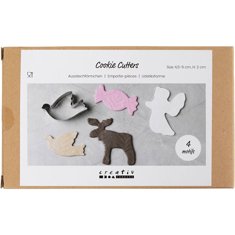 Cookie Cutters Metallic Silver - Christmas Shapes (4 Pack)
