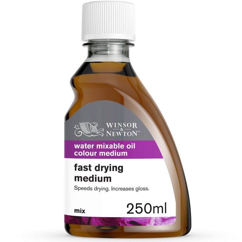 Winsor & Newton Water Mixable Fast Drying Medium 250ml