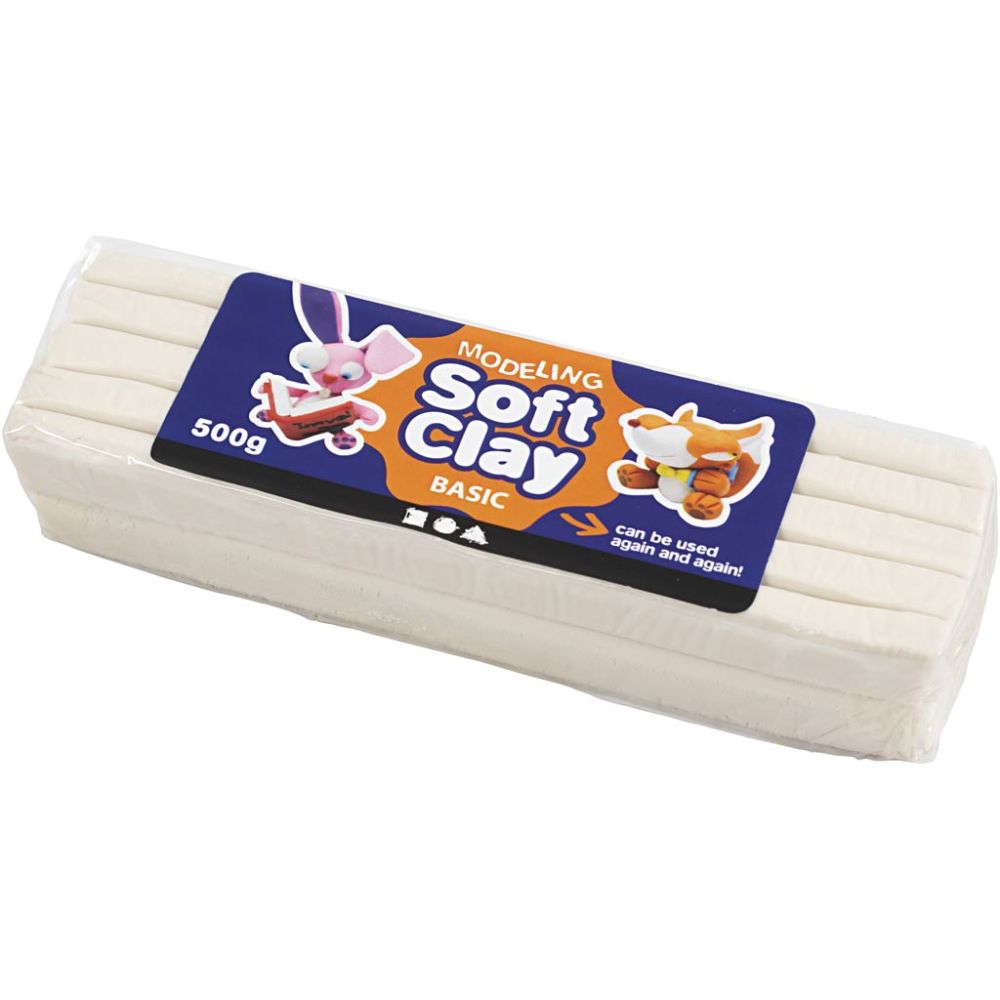 Modelling Clay 13x6x4cm - White 500g