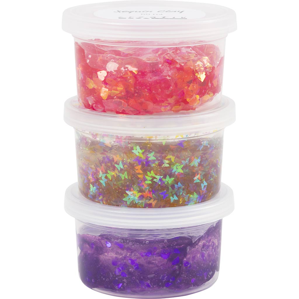 Sequin Clay - Purple/Pink Harmony (3x60g)