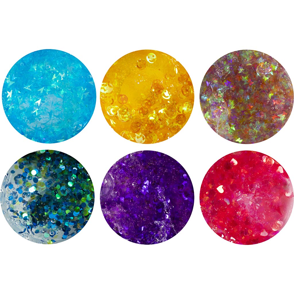 Sequin Clay - Blue/Green Harmony & Purple/Pink Harmony (6 x 60g)
