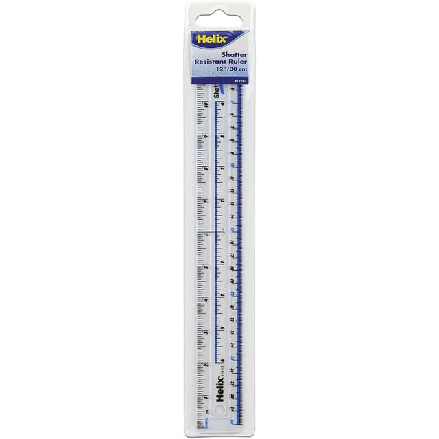 Helix 30cm (12-inch) Shatter Resistant Ruler