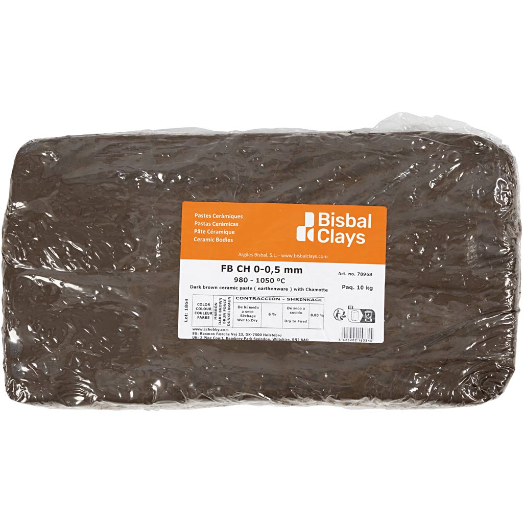 Clay with Chamotte - Dark Brown 10kg