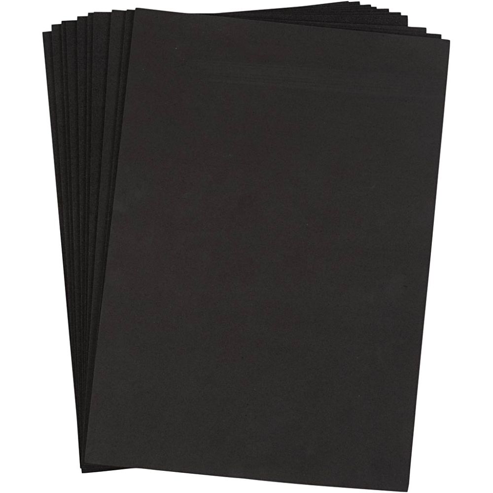 EVA Foam Sheet A4 - Black (10 Pack)