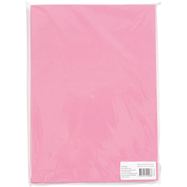EVA Foam Sheets A4 - Rose (10 Pack)