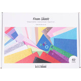 Foam Sheets A4 Sheet 210x297cm - Assorted Colours (40 Sheets)