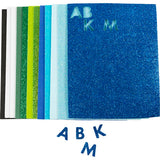 Foam Sheets Size 14x25cm Blue/Green Harmony (12 Sheets)