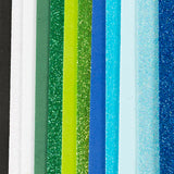 Foam Sheets Size 14x25cm Blue/Green Harmony (12 Sheets)