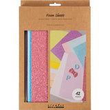 Foam Sheets Size 14x25cm Thickness 2mm - Pastel Colours (12 Sheets)