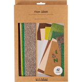 Foam Sheets Size 14x25cm - Nature Colours (12 Sheets)
