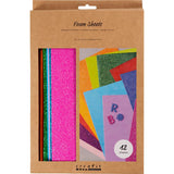 Foam Sheets Size 14x25cm Thickness 2mm - Colourful (12 Sheets)