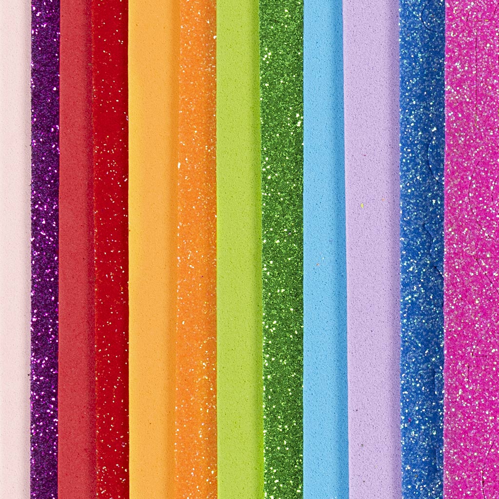 Foam Sheets Size 14x25cm Thickness 2mm - Colourful (12 Sheets)