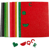 Foam Sheets Size 14x25cm Thickness 2mm - Christmas Colours (12 Sheets)