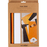 Foam Sheets 14x25cm Thickness 2mm - Halloween Colours (12 Sheets)