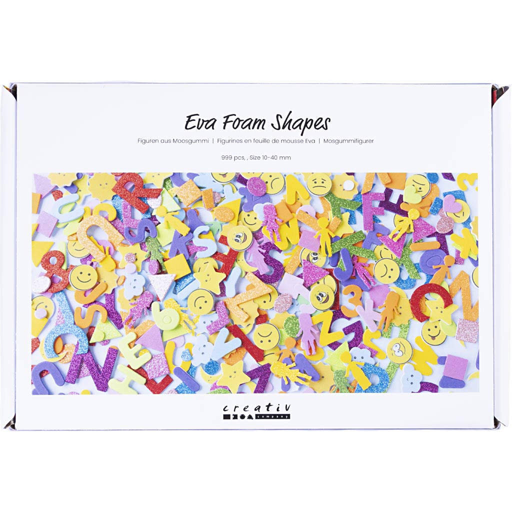 Foam Stickers - Emojis geometric shapes letters and numbers (2640 Pack)
