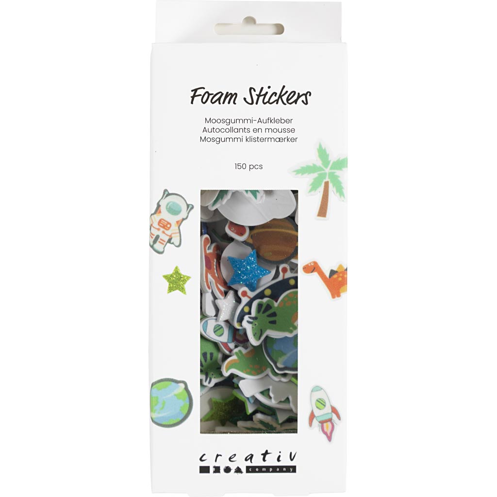 Foam Stickers - Star UFO Dinosaur (150 Pack)
