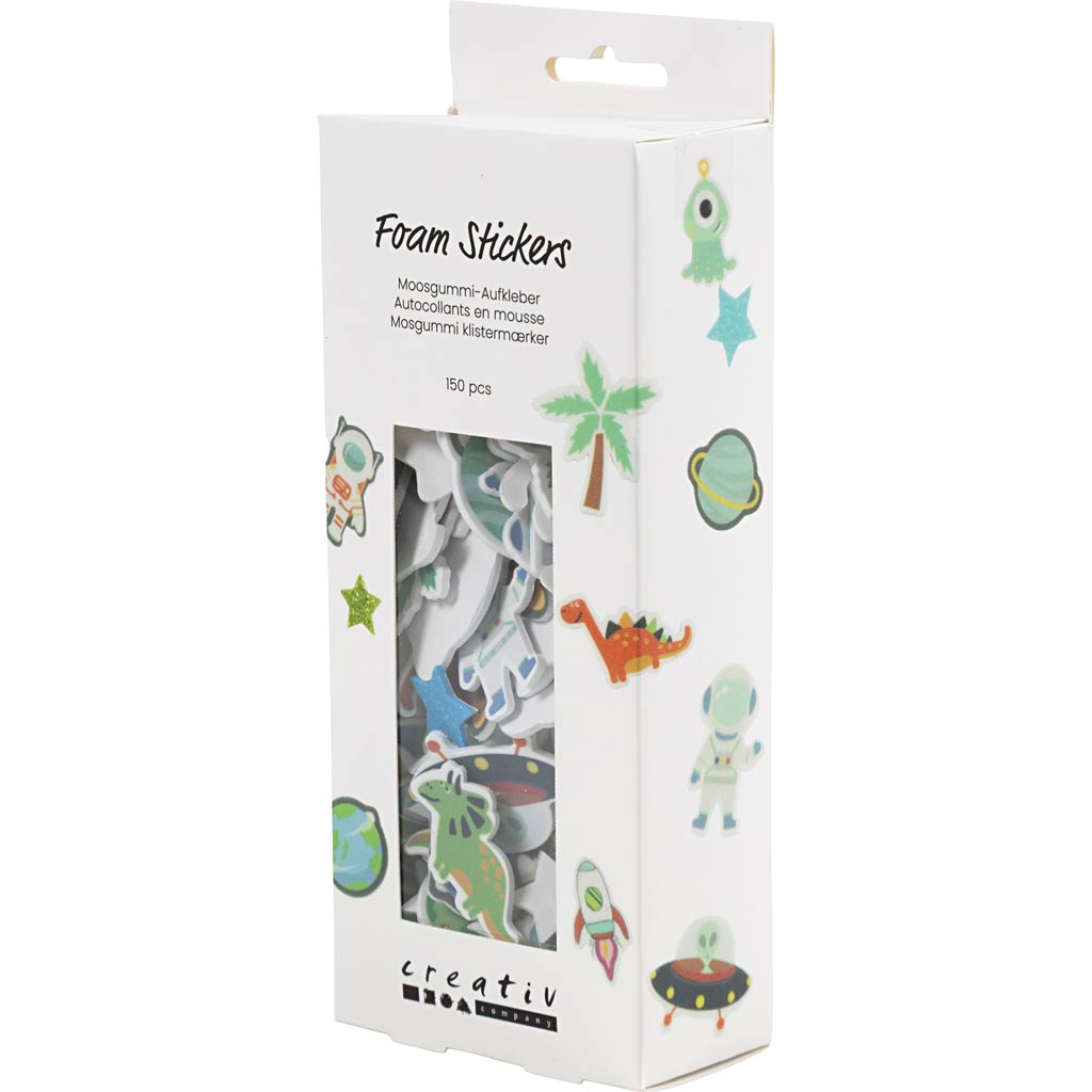 Foam Stickers - Star UFO Dinosaur (150 Pack)