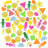 Foam Stickers - Geometry People Smileys 10-40mm (175 Pack)