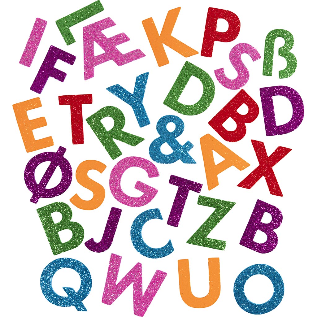 Foam Stickers 40mm - Letters Colourful (110 Pack)
