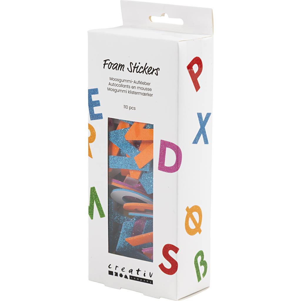 Foam Stickers 40mm - Letters Colourful (110 Pack)