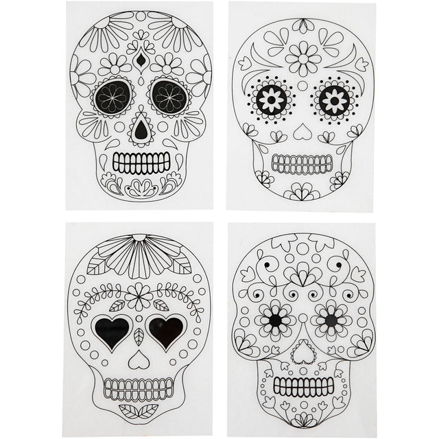 Shrink plastic sheets with motifs