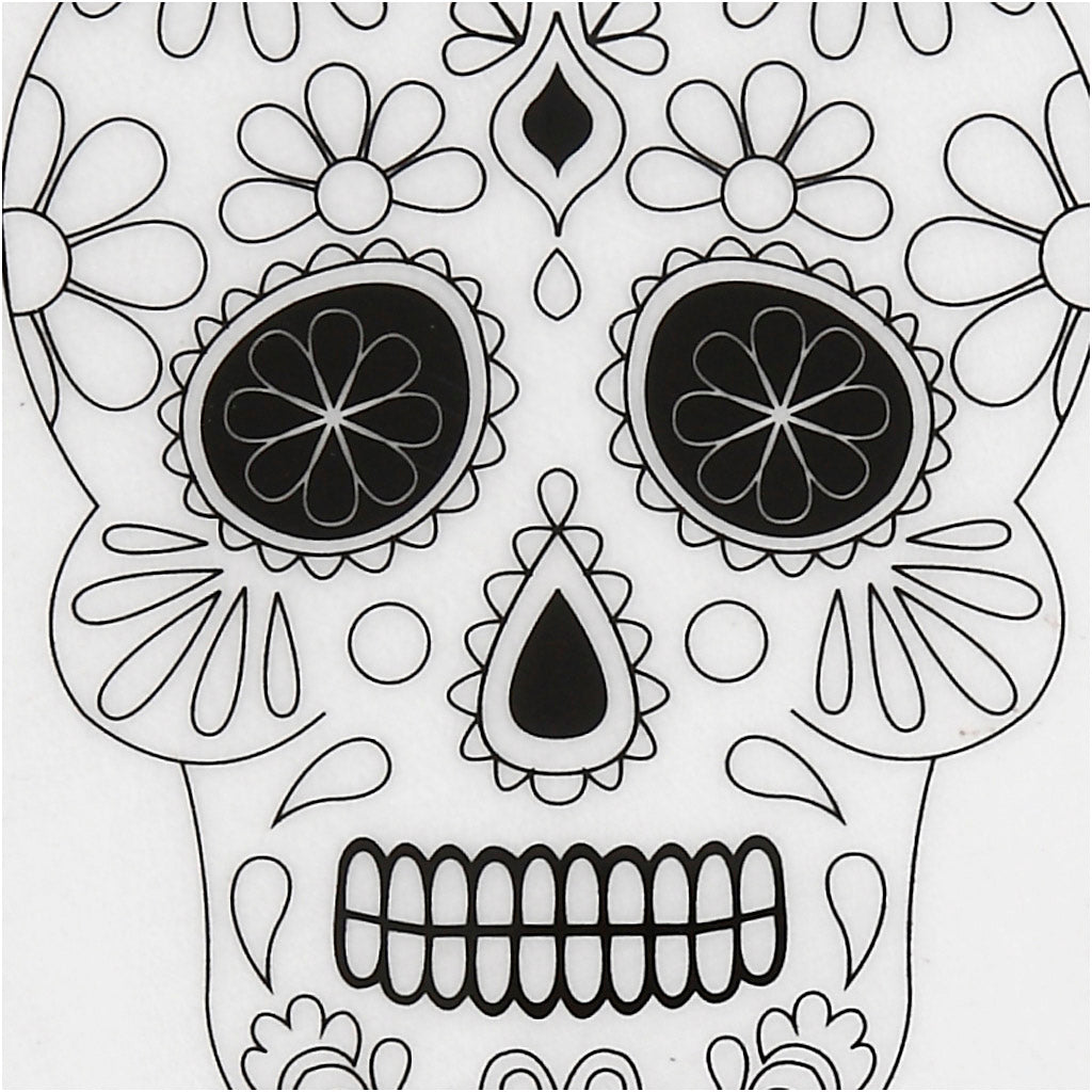 Shrink plastic sheets with motifs