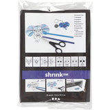 Shrink plastic sheets with motifs