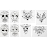 Shrink plastic sheets with motifs