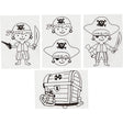 Shrink plastic sheets with motifs