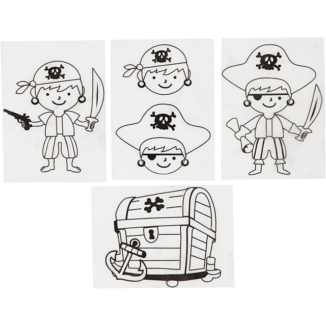 Shrink plastic sheets with motifs
