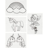 Shrink plastic sheets with motifs