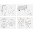 Shrink plastic sheets with motifs