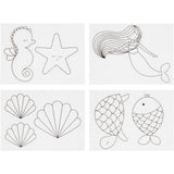 Shrink plastic sheets with motifs