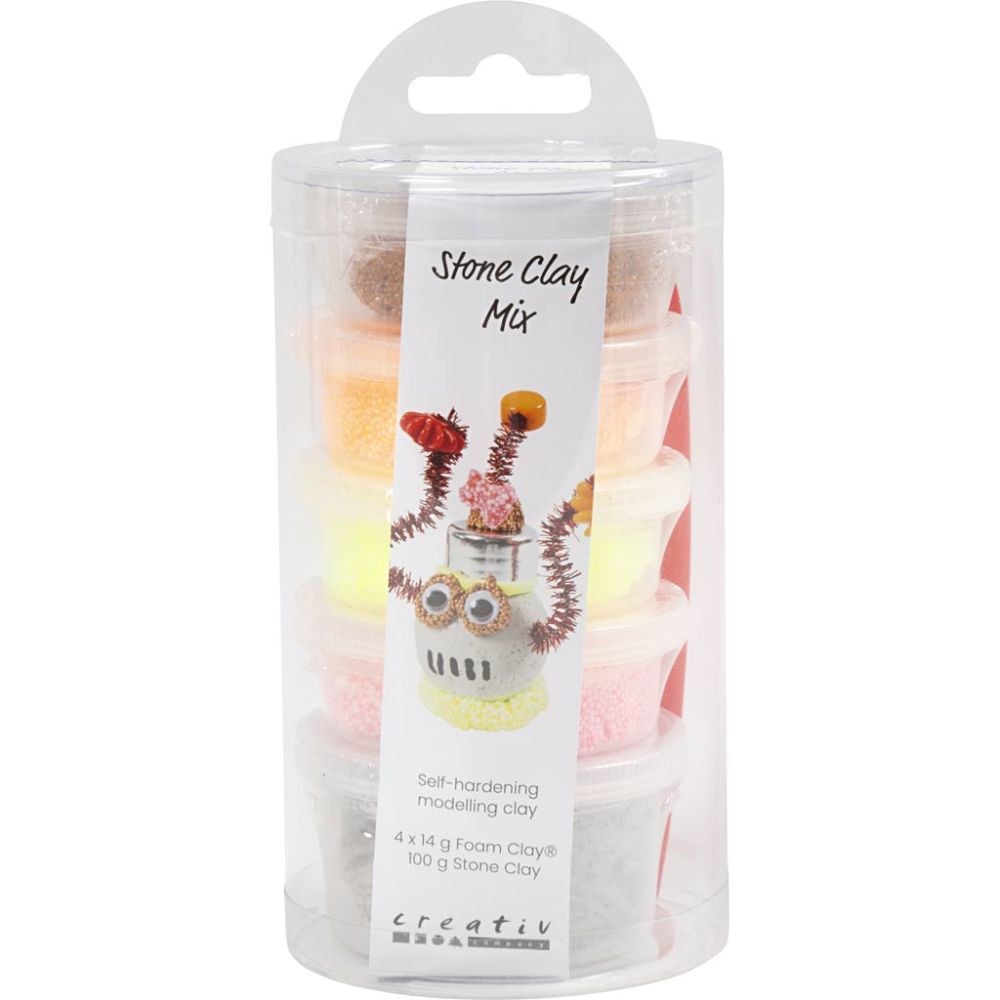 Stone Foam Clay Mix 100g - Red/Orange Harmony