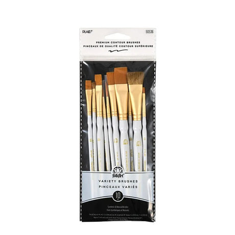 Folkart Brush Set - Artist Variety Set (10 Pcs)