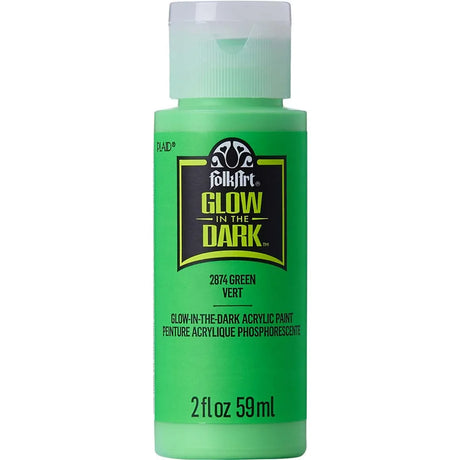 FolkArt Glow-in-the-Dark Acrylic 59ml - Green
