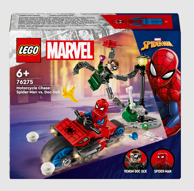 Lego Spiderman Motorcycle Chase: Spider-Man vs. Doc Ock