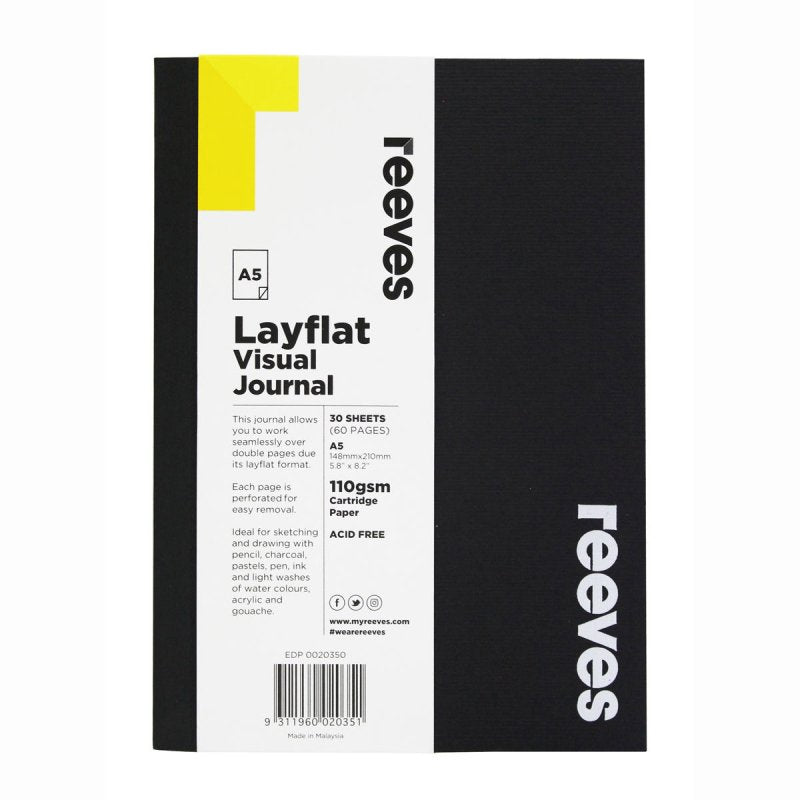 Reeves Black Layflat Black Journal A5