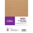 Crafter's Companion - A6 Kraft Card & Envelopes (100)