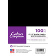 Crafter's Companion 5"x7" Black Card & White Envelopes (100)