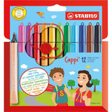 STABILO Cappi Fibre Tip Pens with Cap Ring (12 Pack)