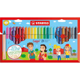 STABILO Cappi Fibre Tip Pens with Cap Ring - Assorted Colours (24 Pack)