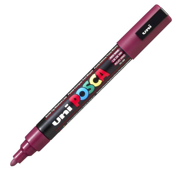 uni Posca Marker PC-5M Medium Bullet Tip Paint Marker Red Wine