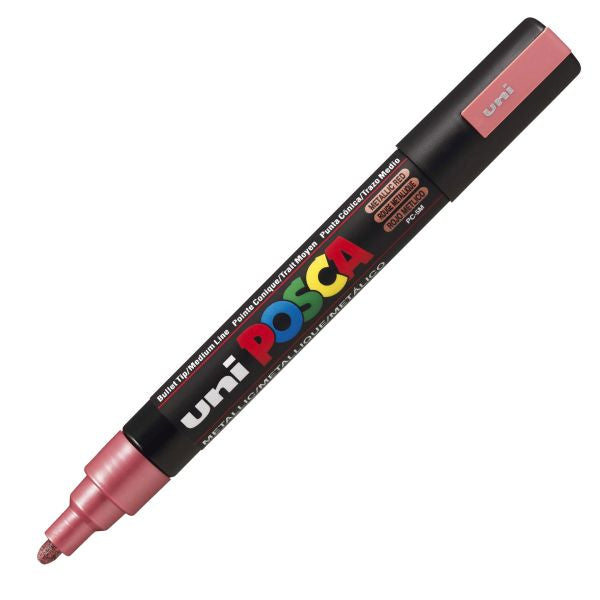 uni Posca PC-5M Medium Bullet Tip Paint Marker Metallic Red