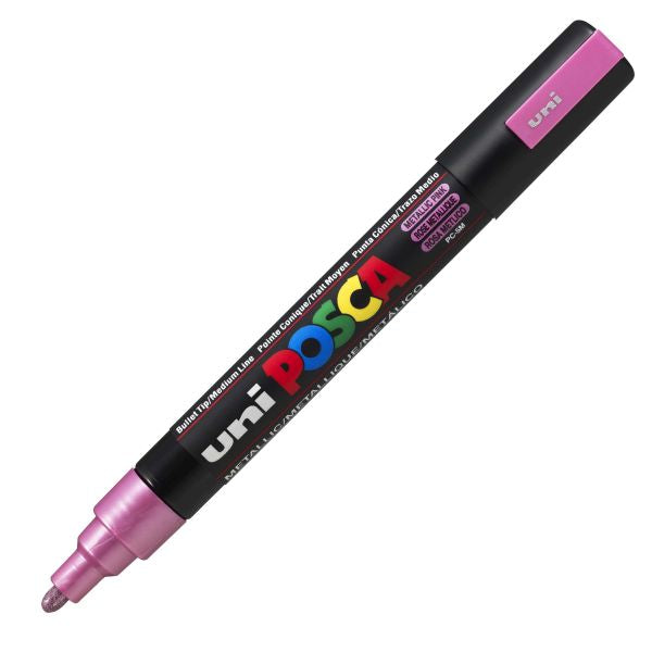 Posca PC-5M Medium Bullet Tip Paint Marker Metallic Pink