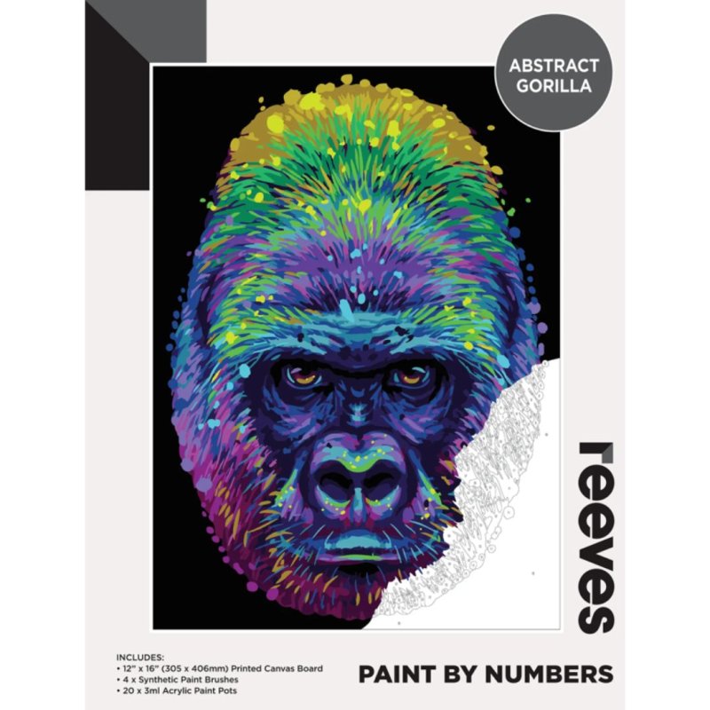 Reeves Paint by Numbers Set - Abstract Gorilla
