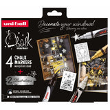 Uni-ball Medium Tip Chalk Marker Window Decoration Set