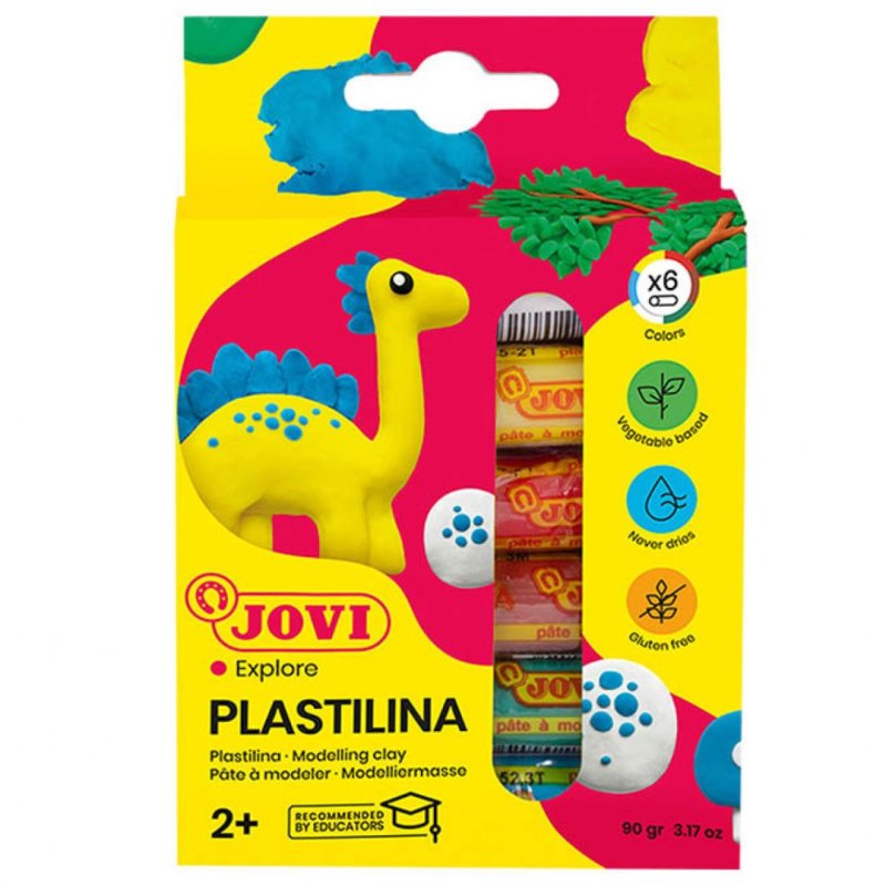 Jovi Plastilina Box 15g - Assorted Colours (6 Bars)
