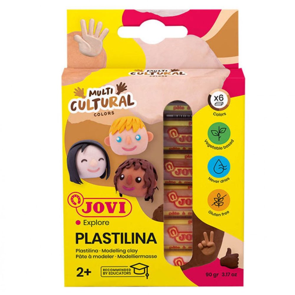 Jovi Plastilina Box - Assorted Multicultural 15g (6 Bars)