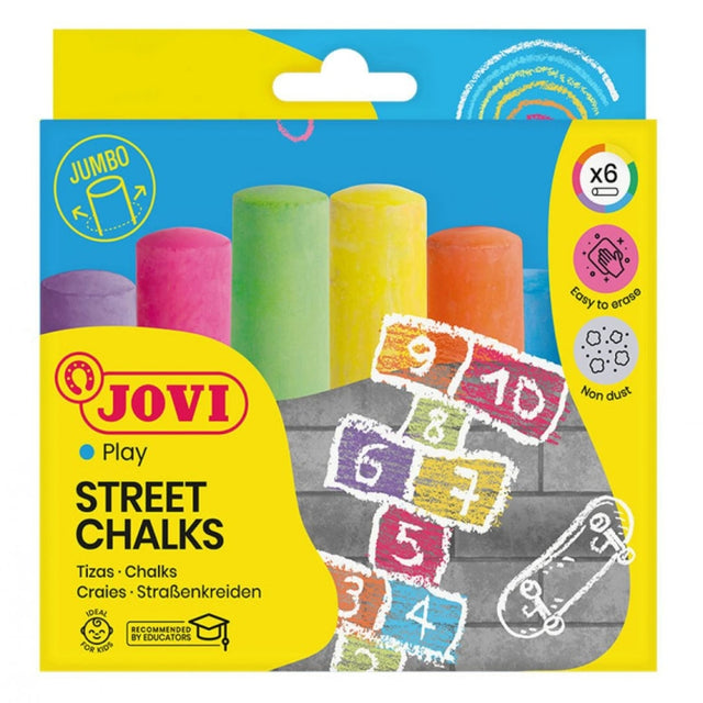 Jovi Jumbo Street Chalks (Case Of 6 Assorted Colours)